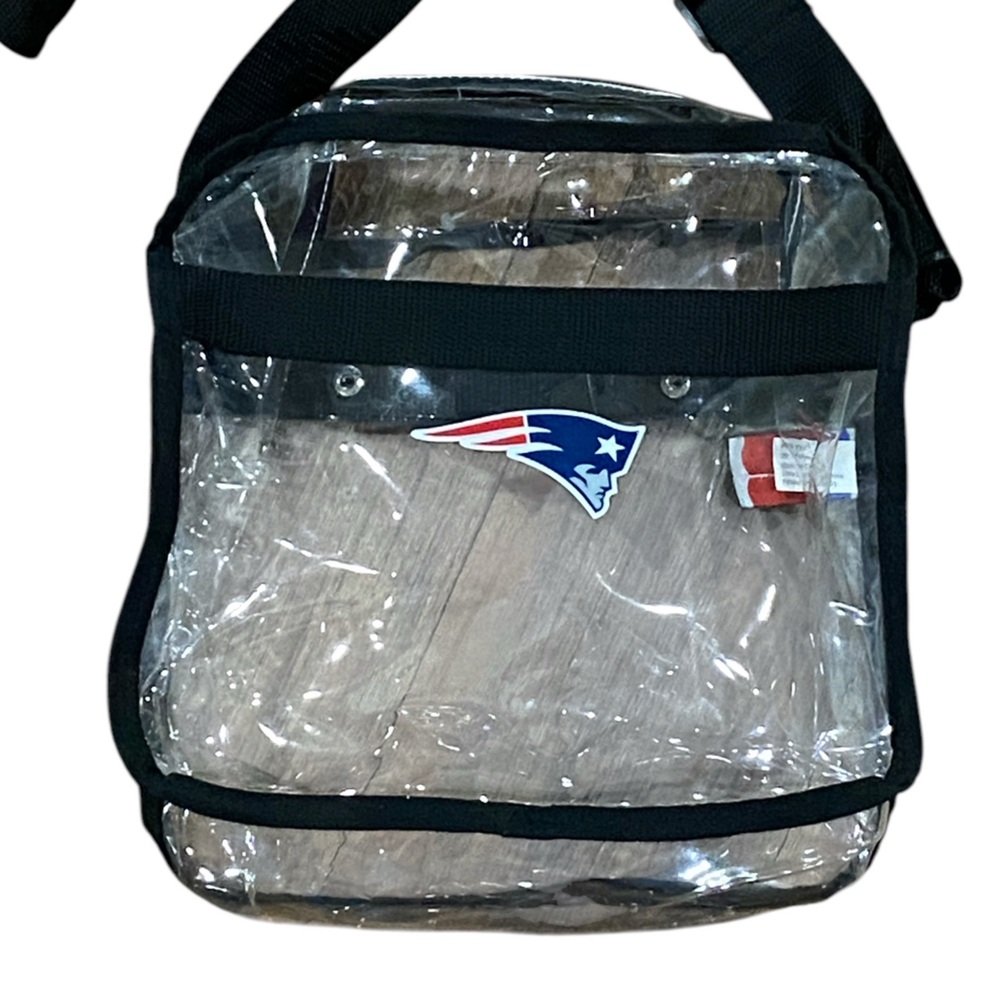 New England Patriots Stadium Approved Clear Plastic Cross Body  Bag